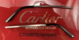Cartier CT0087O Tananarive Titanium Eyewear Temple Set - Platinum Finish